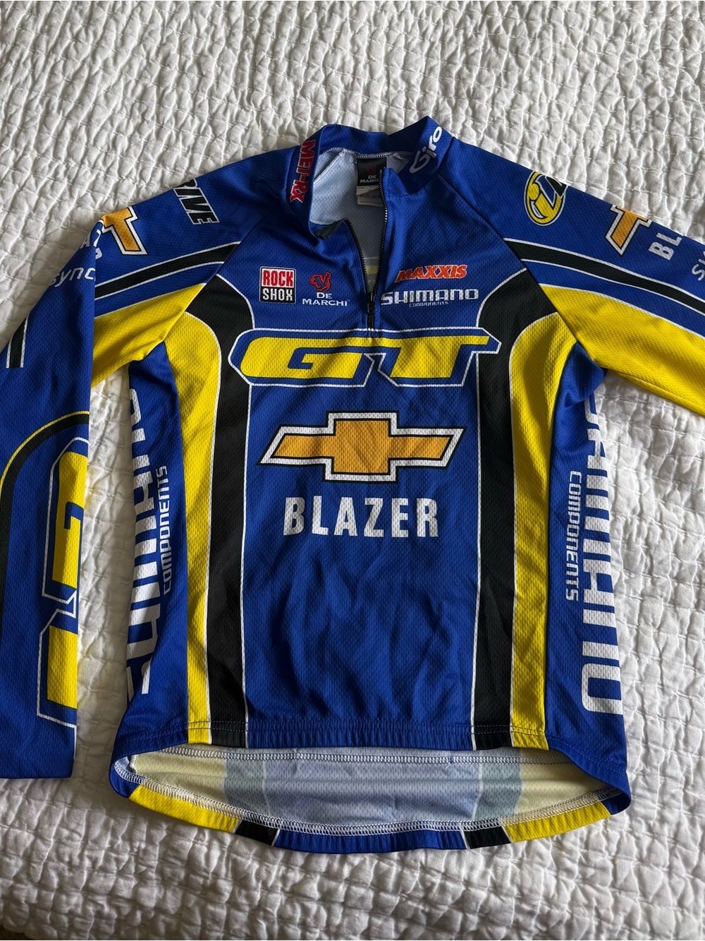 GT Blazer Women's Long Sleeve Cycling Jersey - Blue & Yellow